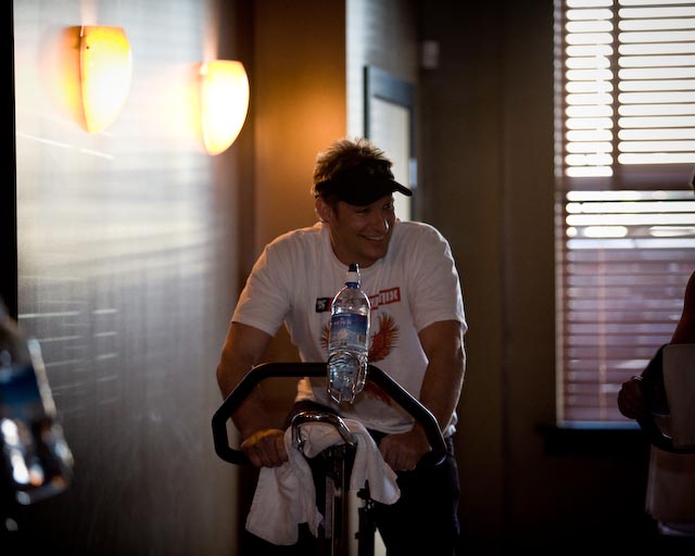 Stud on Spin Bike